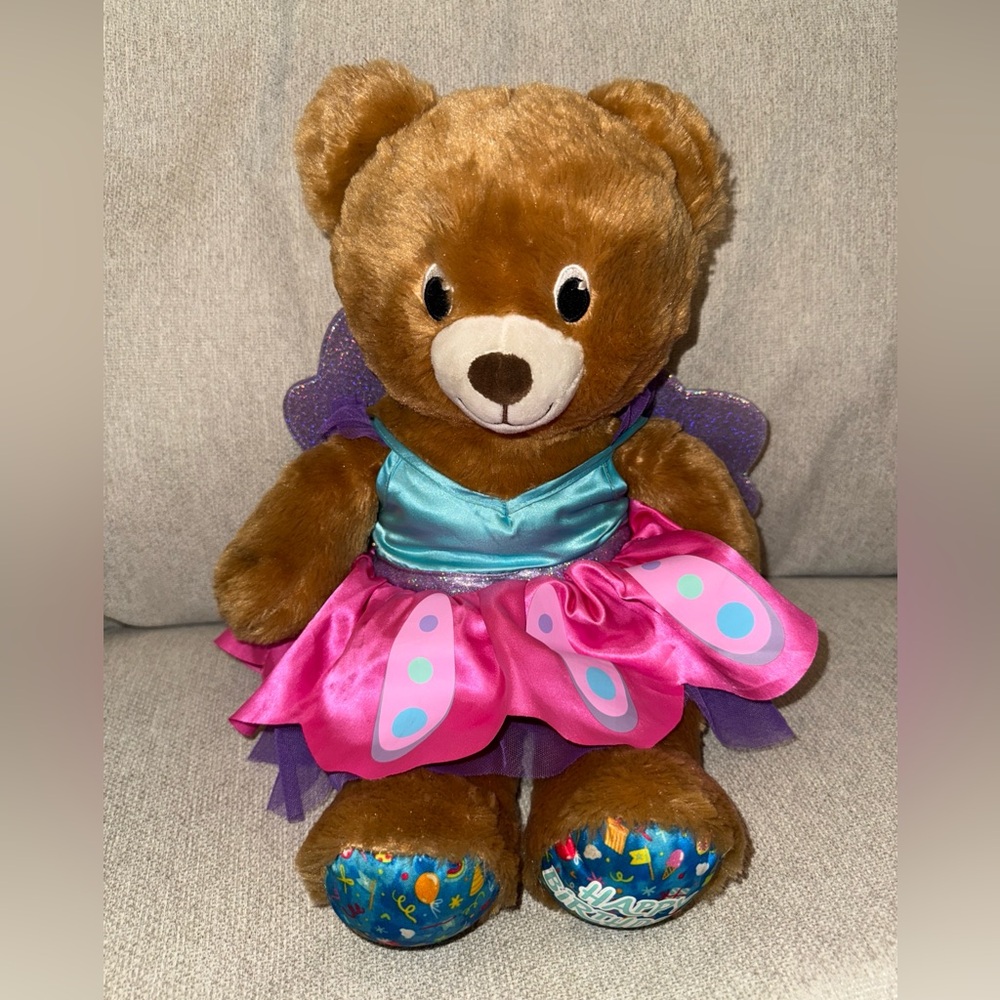 Build A Bear Happy Birthday Bear With Tutu And Wings  15”